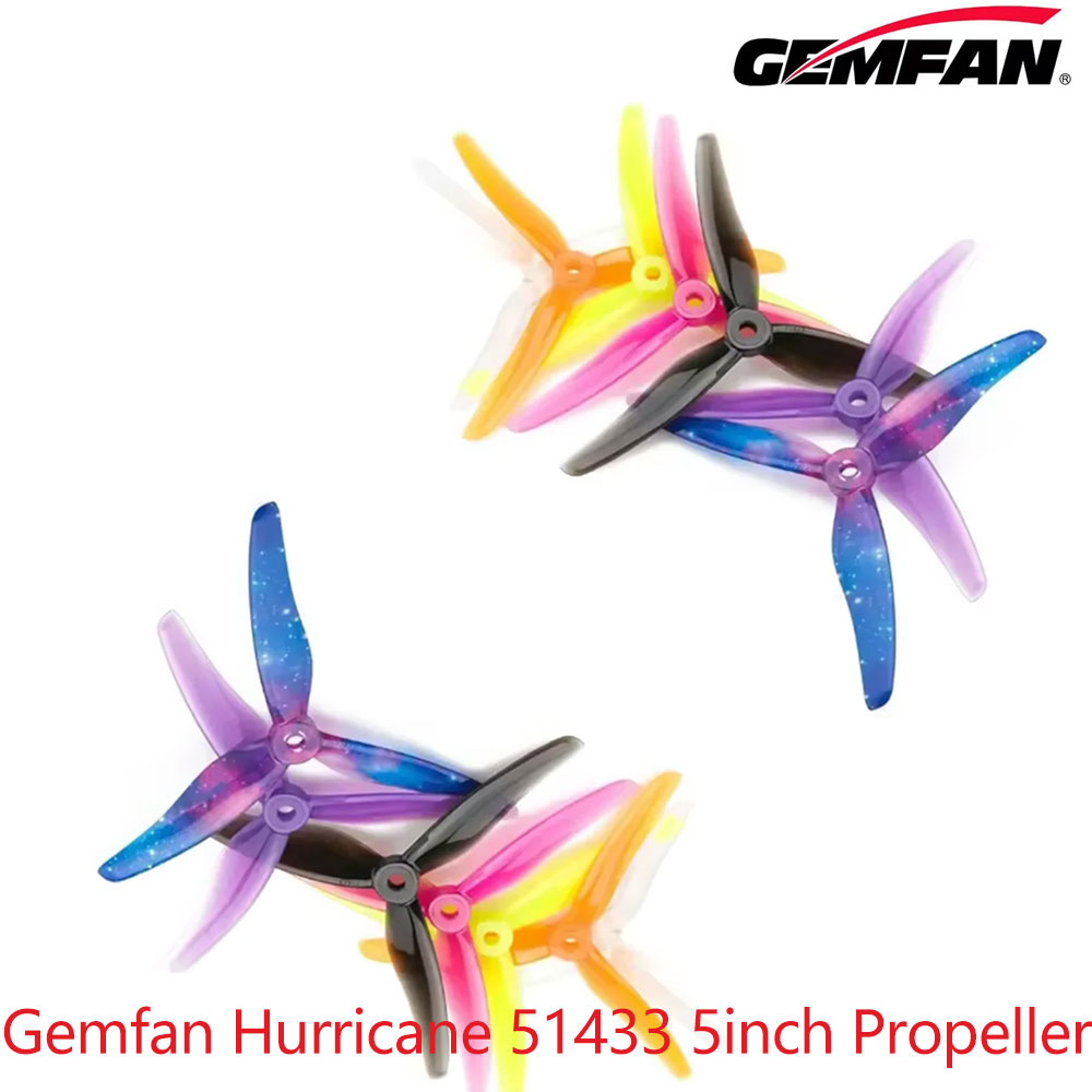 5 Inch Propeller - 12ペア Gemfan Hurricane 51433 5インチ 5.1X3.5X3