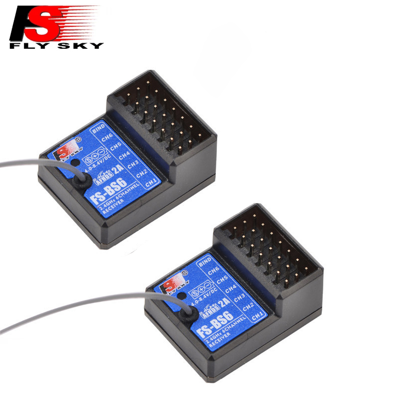Radio Transmitter 2.4Ghz - 新1 /2個flysky FS-BS6受信機2.4ghz 6CH AFHDS2ためflysky FS-GT5