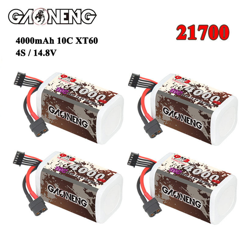 Lipo Battery 4S - Fpvドローンクワッドコプターヘリコプター用リチウムイオンバッテリー,飛行機rc部品,gnb 4000mah,4s,14.8v,10c,20c,xt60プラグ付き,21700, 21700