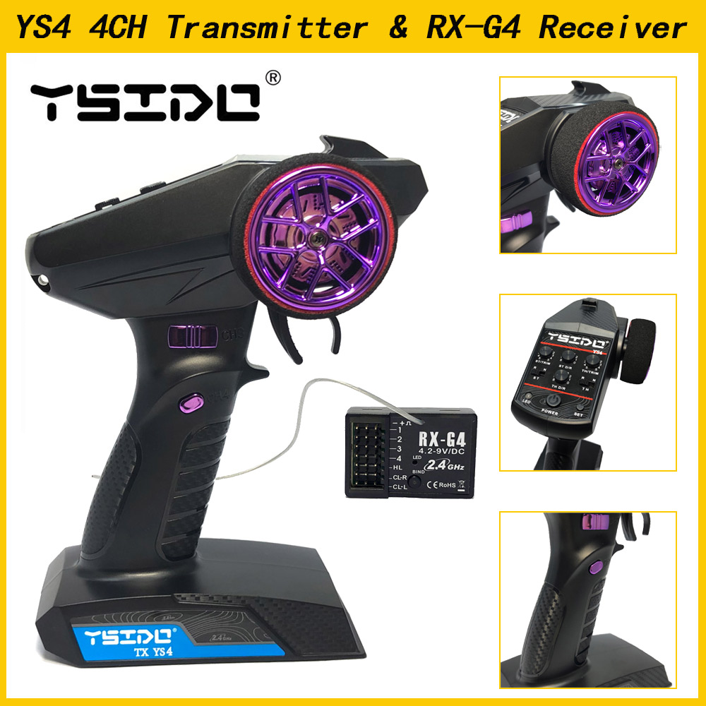 Radio Transmitter 2.4Ghz - Ysido ys4 2.4ghz 4chラジオシステム送信機コントローラーrcカーボートタンク用リモート制御/受信機pktg3 FS-GT3B