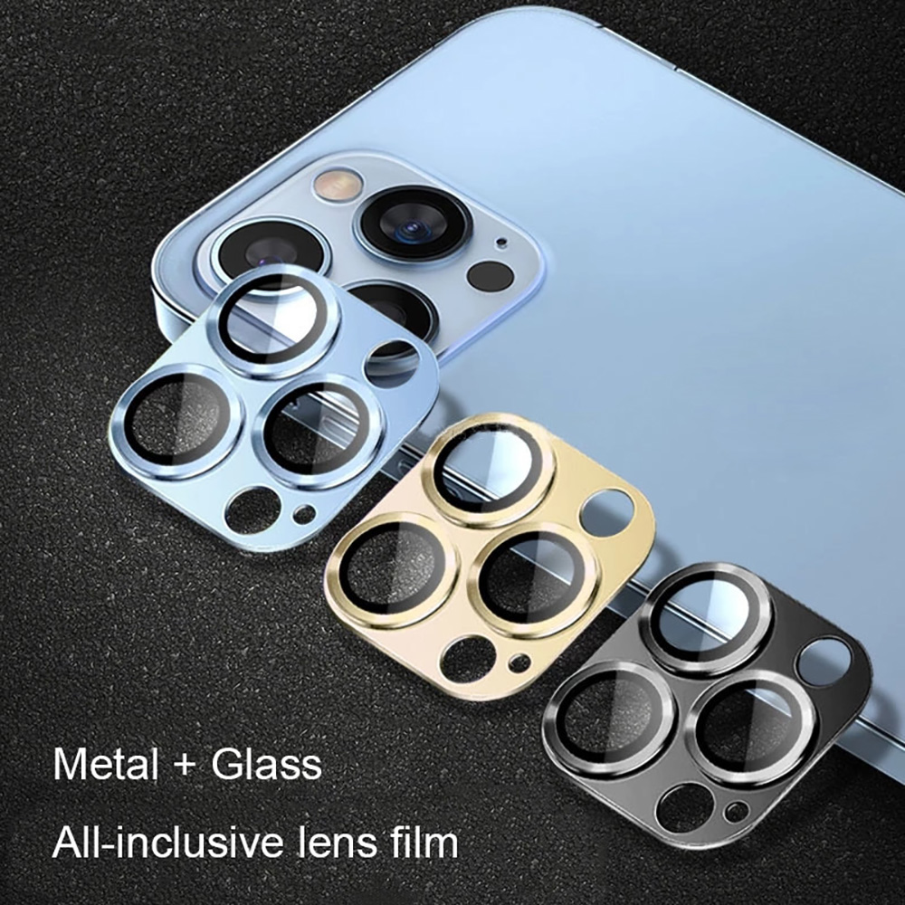 Runcam Camera - 5個入り 9H強化ガラス製メタルカメラレンズプロテクター、傷防止フルカバー、iPhone 16 Pro、15 Pro Max、14、13、12