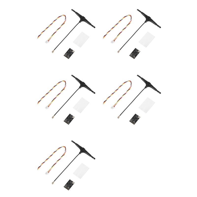 Drone Antenna - 5X ELRS 2.4GHz ナノ受信機（T型アンテナ付き）、FPVファームウェア3.3.0対応、Wi-Fiアップデート可能。FPV RCドローン用パーツ。