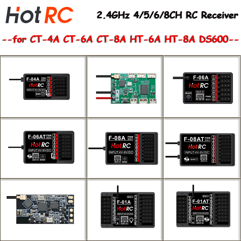 Radio Transmitter 2.4Ghz - HOTRC 2.4Ghz レシーバー F-01A F-10AT F-06A