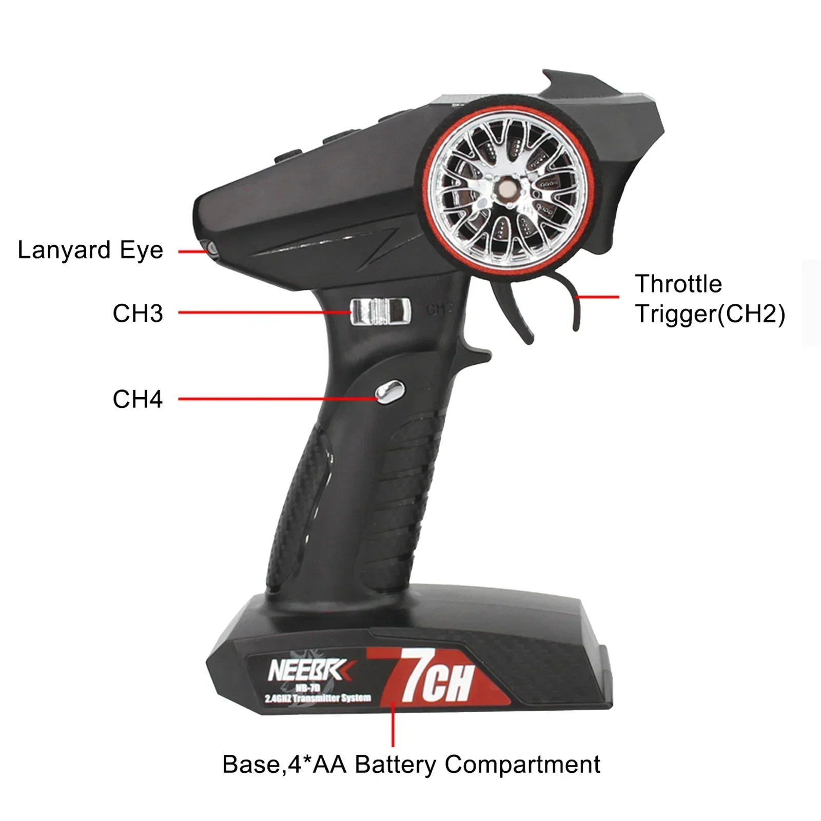 NEEBRC 7CH 2.4Ghz無線システム送信機 6ピン - Radio Transmitter 2.4Ghz のレビューと価格