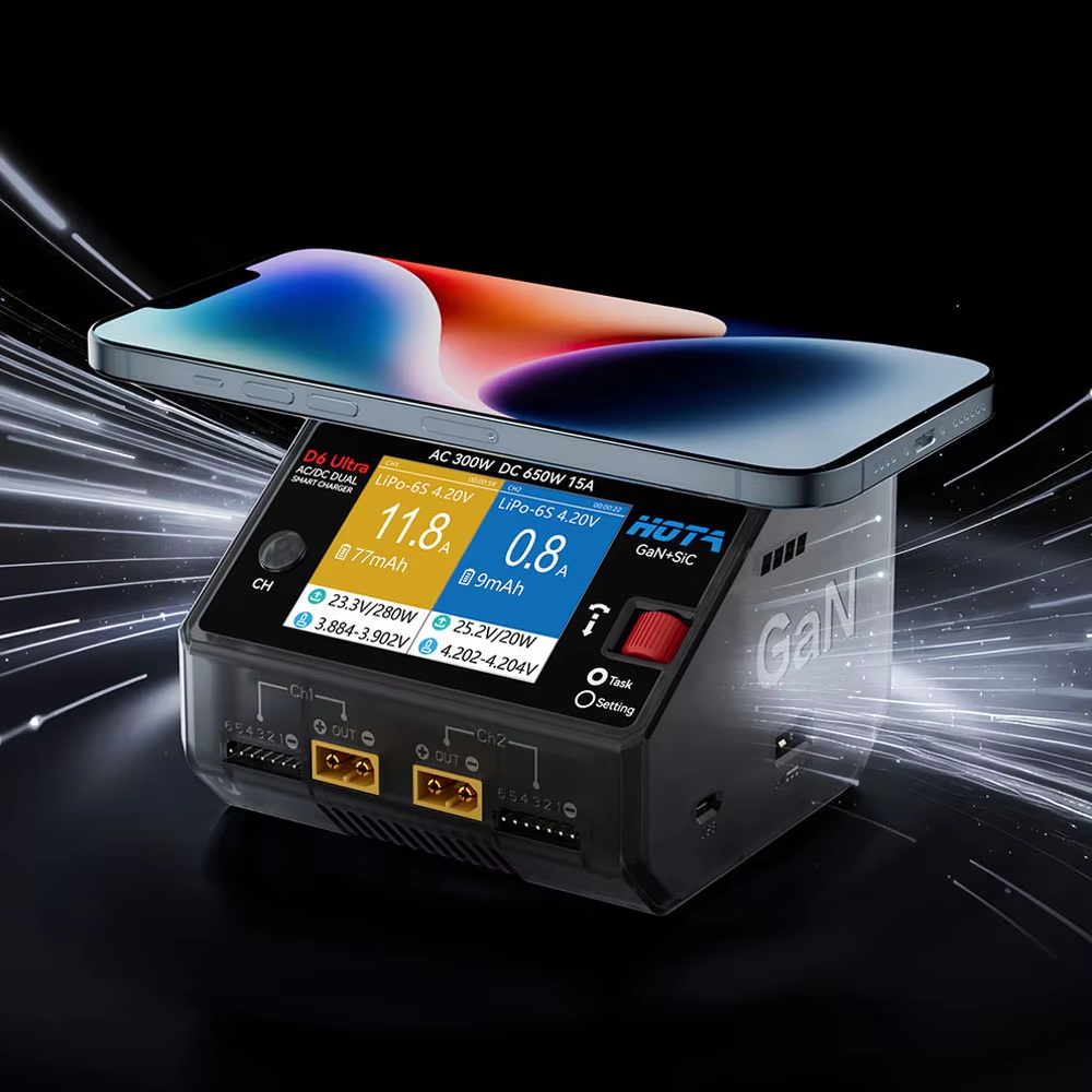 HOTA D6 Ultra GaN+SiC デュアルチャンネ - Lipo Battery 6S のレビューと価格