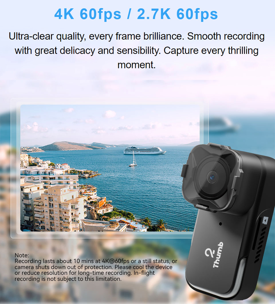 新バージョン RunCam Thumb 2 4K 2.7K  - Runcam Camera のレビューと価格