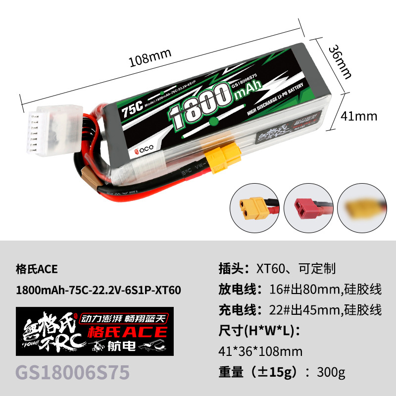 2個入り Gens ACE 22.2V リポバッテリー 14 - Lipo Battery 6S のレビューと価格