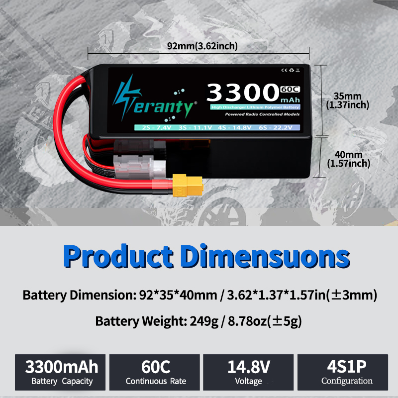 TERANTY 4S 3300mAh リポバッテリー 14. - Lipo Battery 4S のレビューと価格