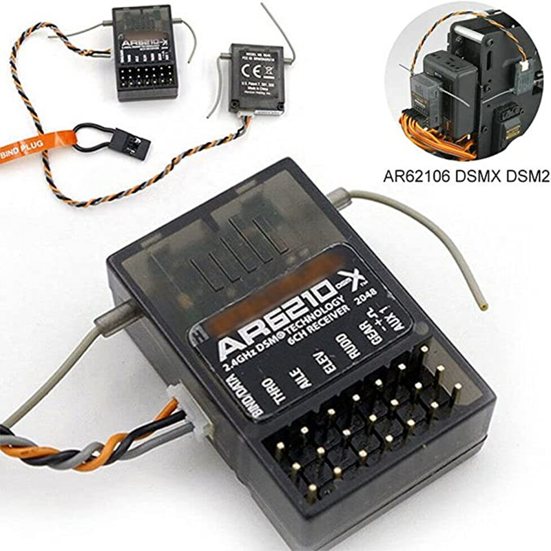 DSMX DSM2 AR6210 6CH 2.4GHz レシ - Radio Transmitter 2.4Ghz のレビューと価格