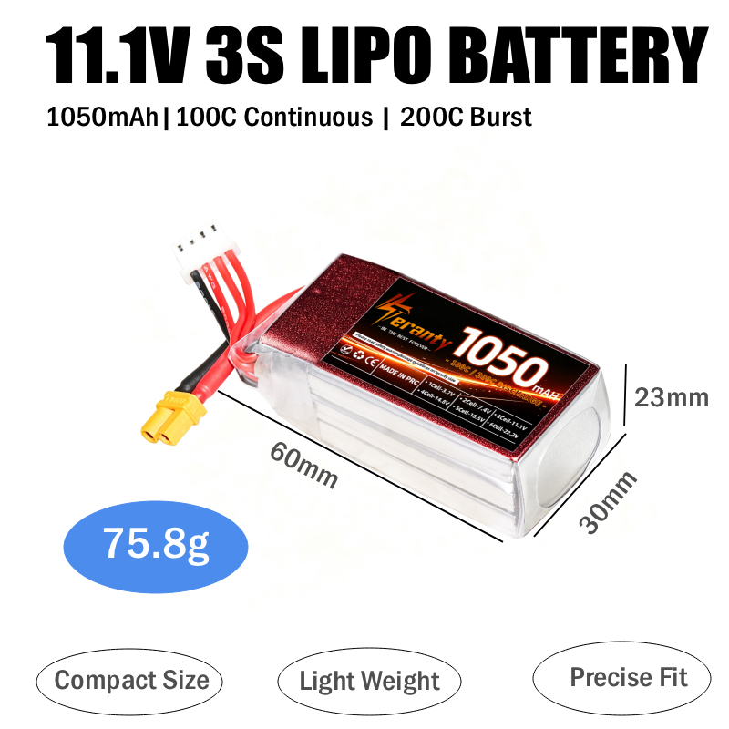 2個入り 1050mAh 2S 3S 4S RC リポバッテ - Lipo Battery 4S のレビューと価格