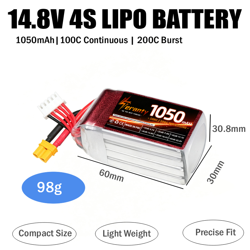 2個入り 1050mAh 2S 3S 4S RC リポバッテ - Lipo Battery 4S のレビューと価格
