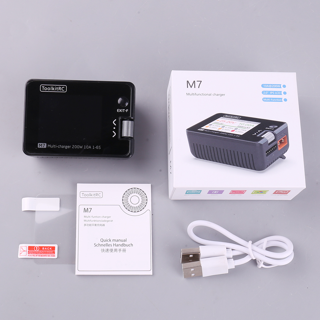 ToolkitRC M7 200W 10A DCバランス充電 - Lipo Battery 6S のレビューと価格