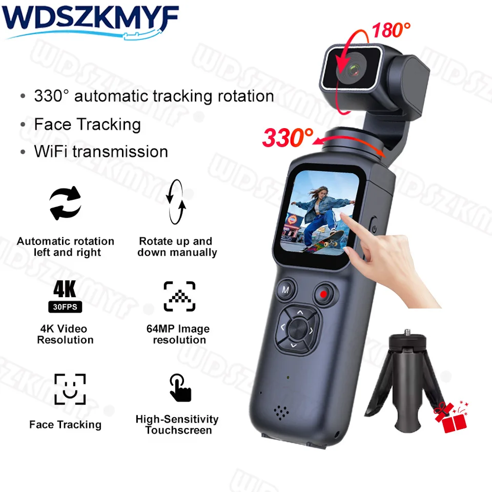 新型4Kアクションカメラ330 °   顔追跡ジンバルスタビ - Runcam Camera のレビューと価格
