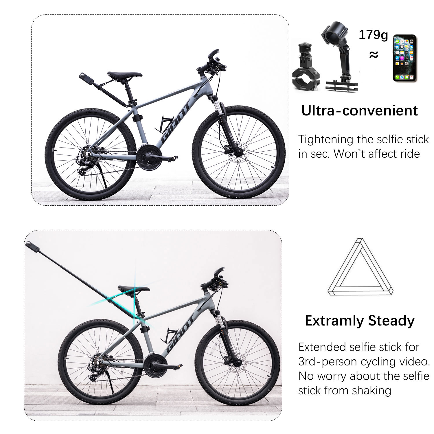 Camsteer プレミアム自転車ポストシート3人目視点マウ - Runcam Camera のレビューと価格