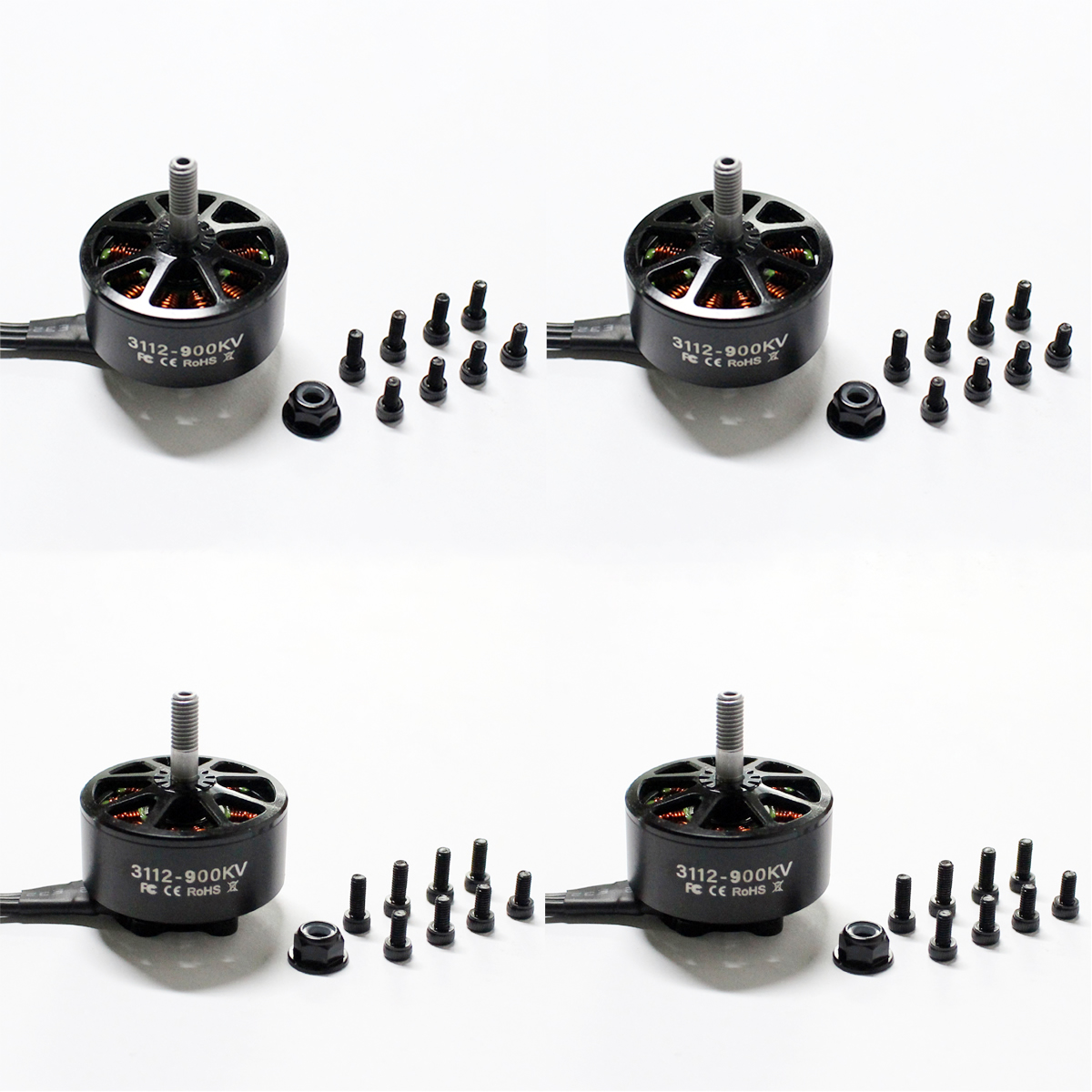 1/4個入り 3112 900KV ブラシレスモーター 4- - Brushed Drone Motor のレビューと価格